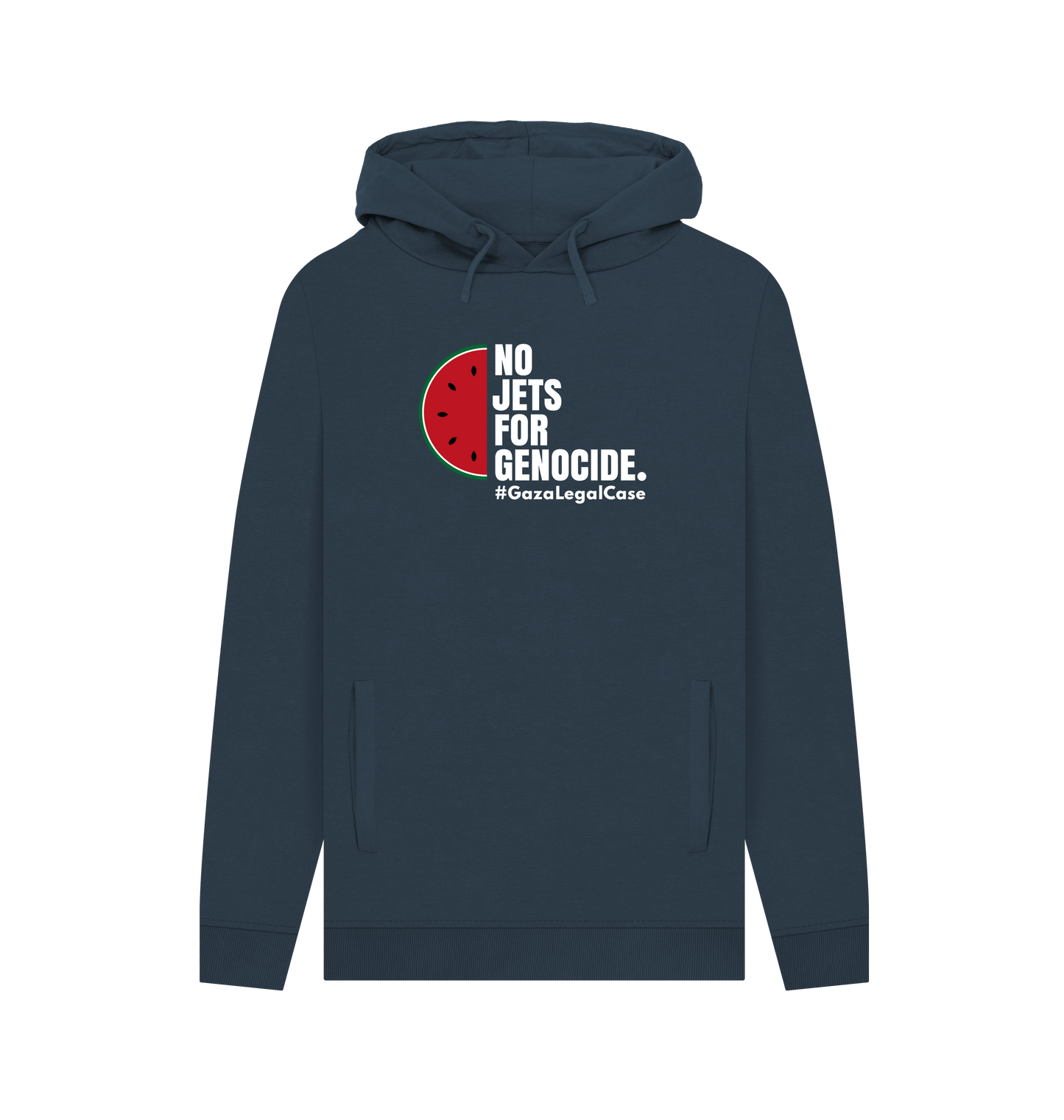 Navy Printed Hoody Front