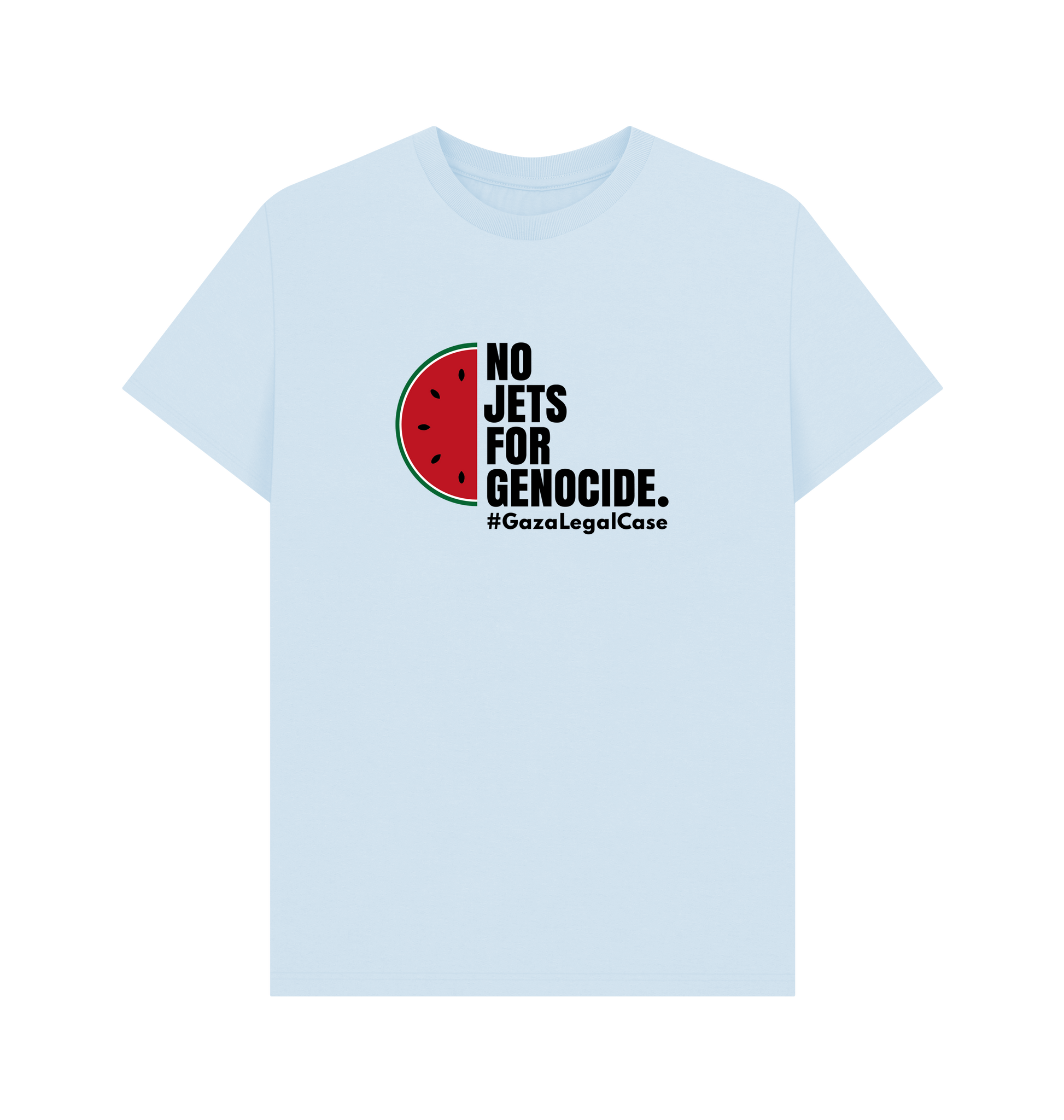 Sky Blue Printed T-shirt Front