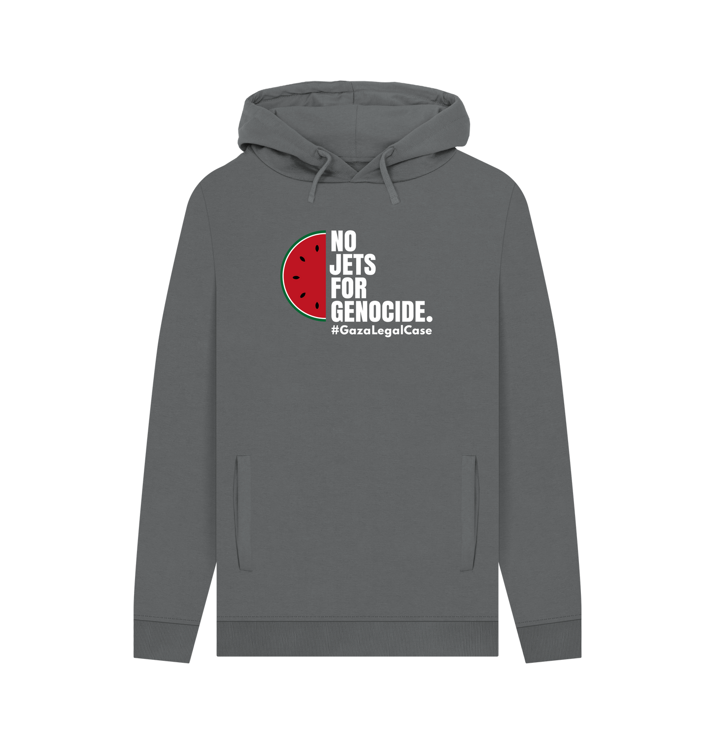 Slate Grey Printed Hoody Front