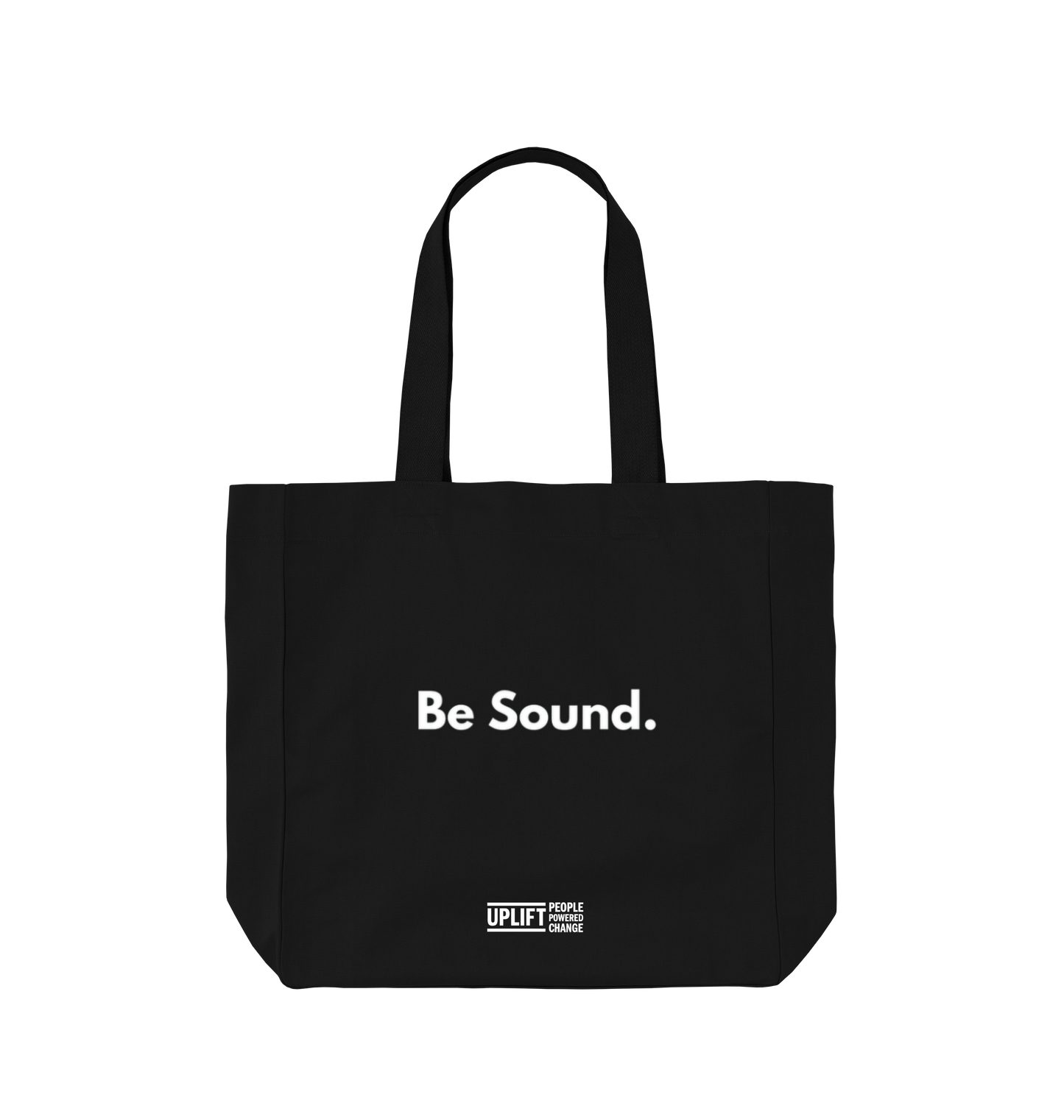Black Printed Bag Front