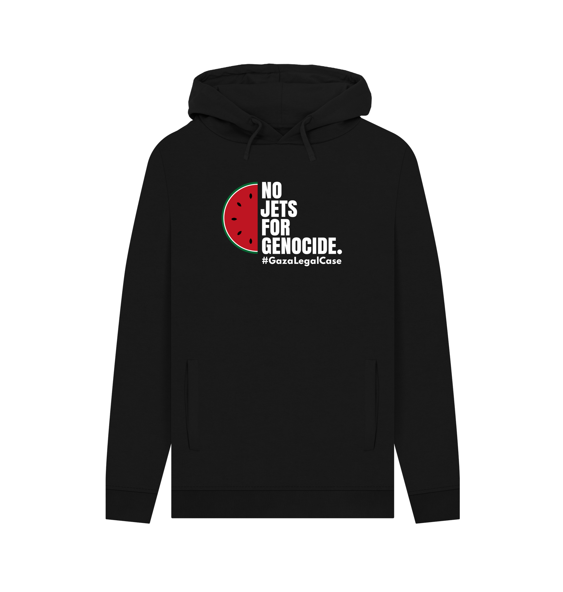 Black Printed Hoody Front