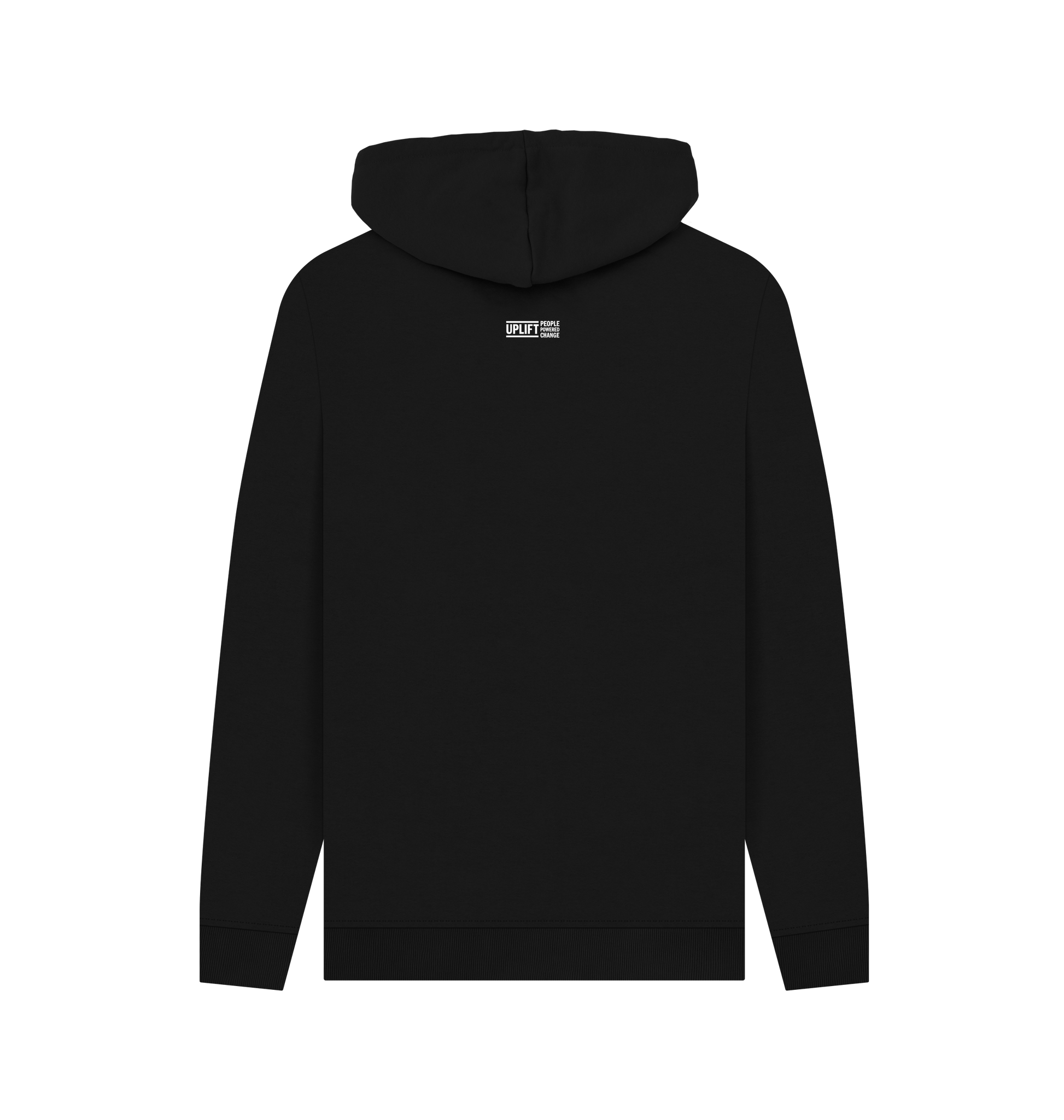 Black Printed Hoody Back