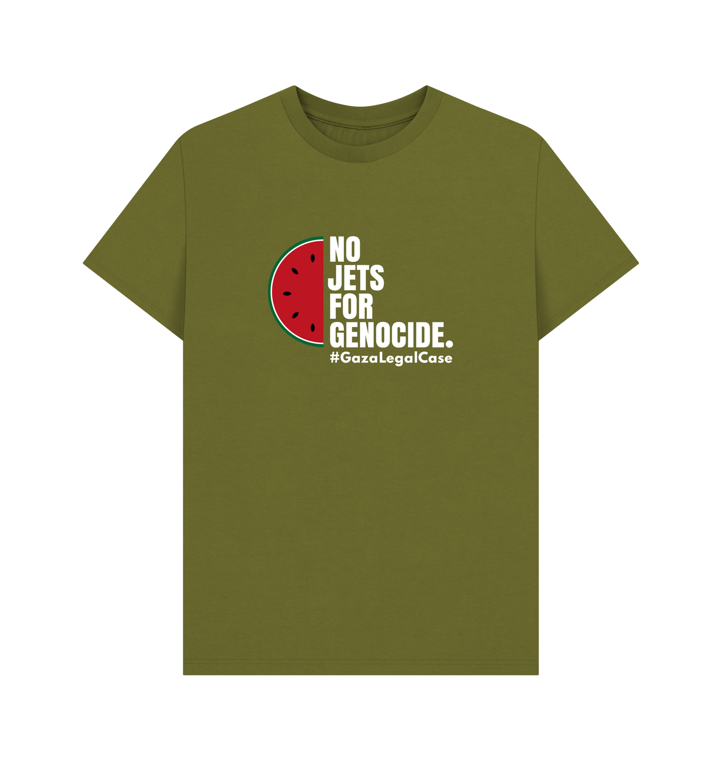 Moss Green Printed T-shirt Front