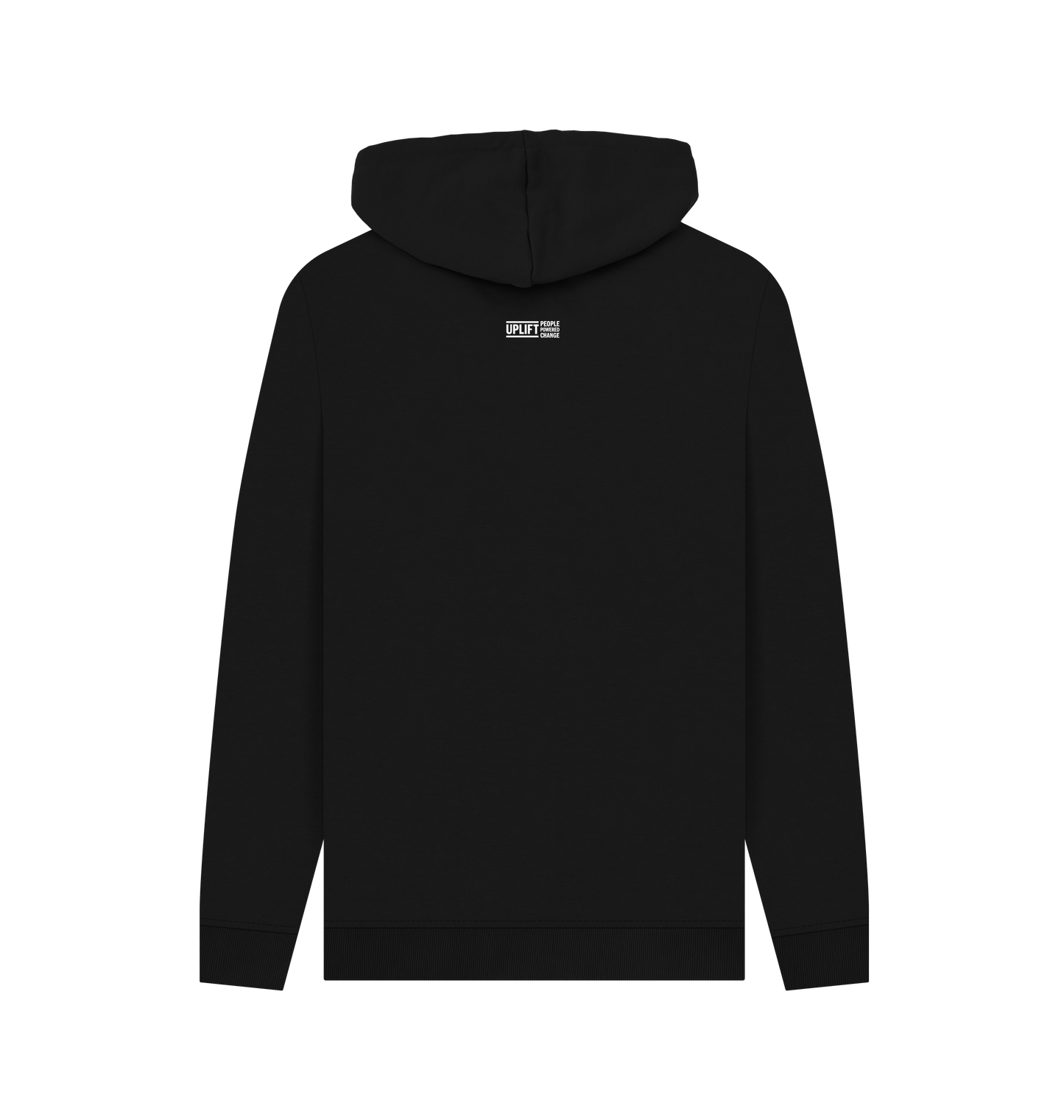 Black Printed Hoody Back