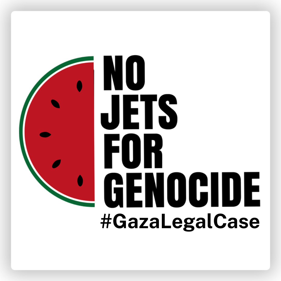 No Jets for Genocide sticker