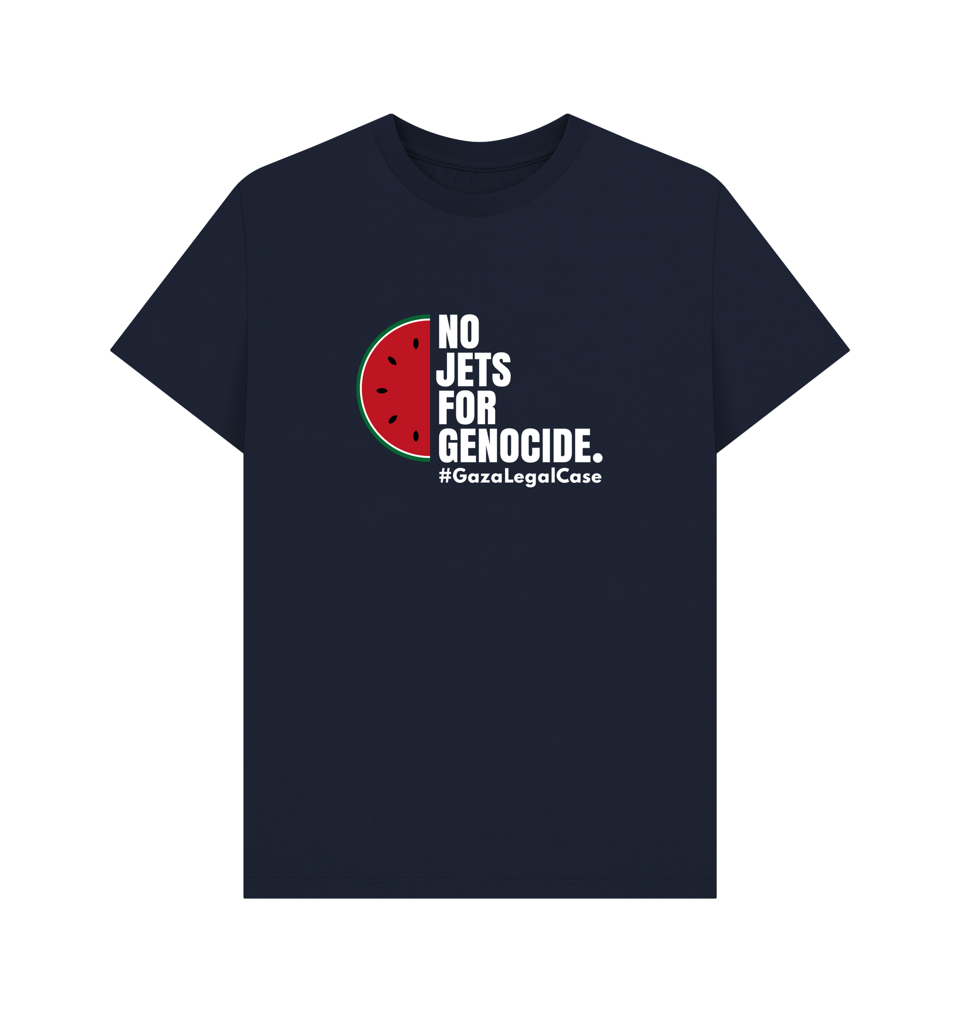 Navy Blue Printed T-shirt Front