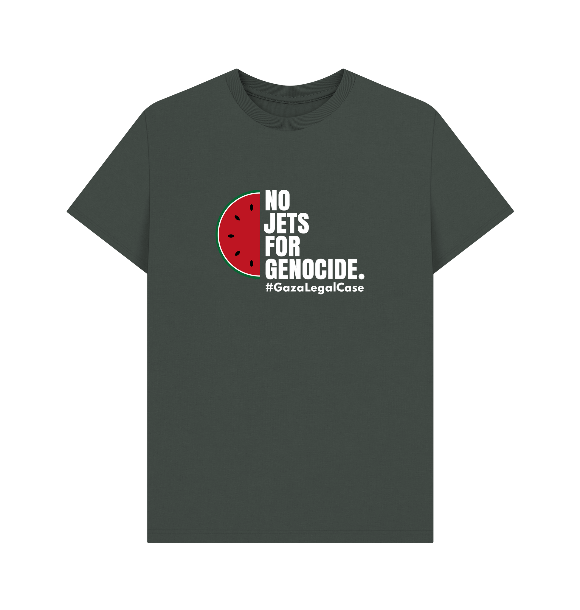 Dark Grey Printed T-shirt Front