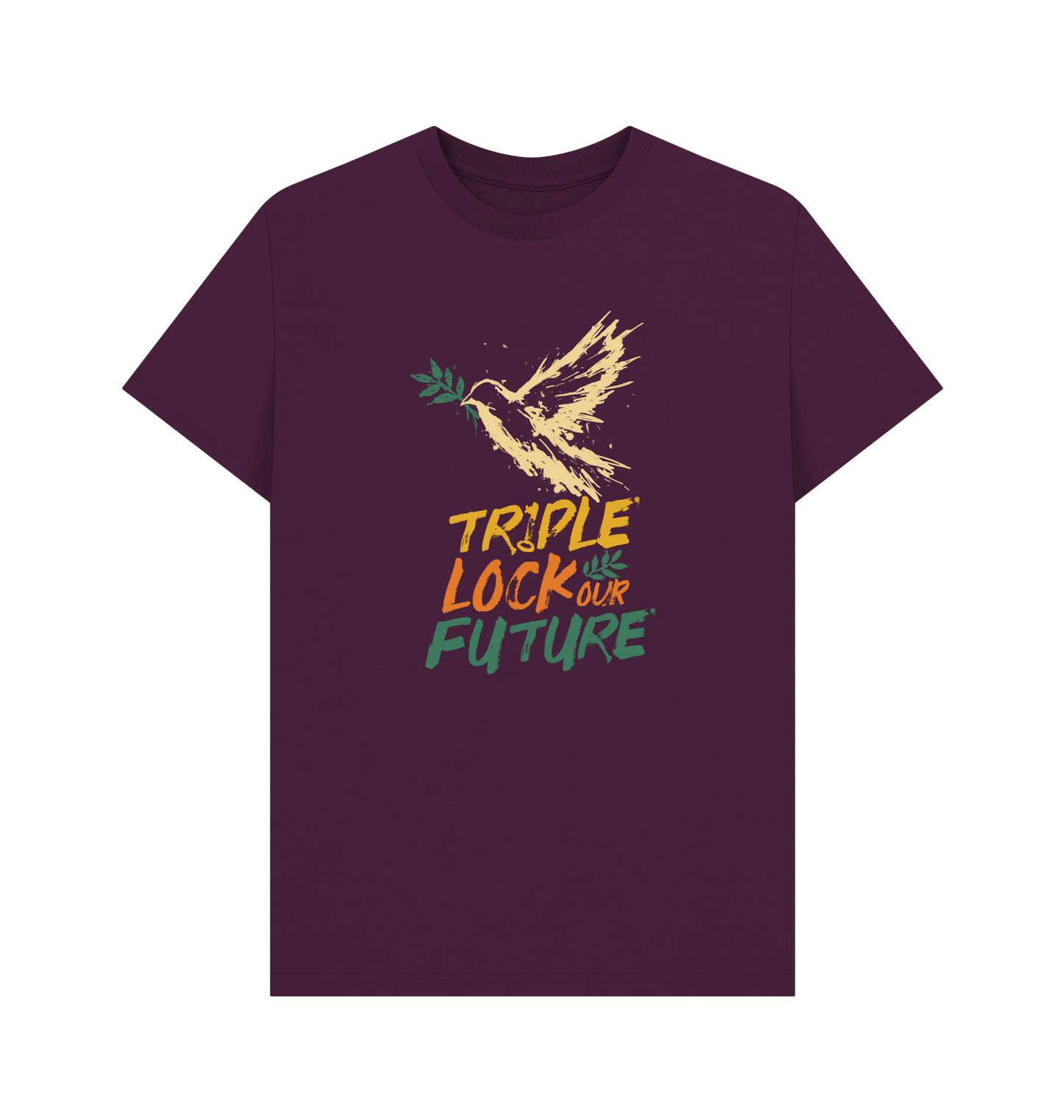 Purple Printed T-shirt Front