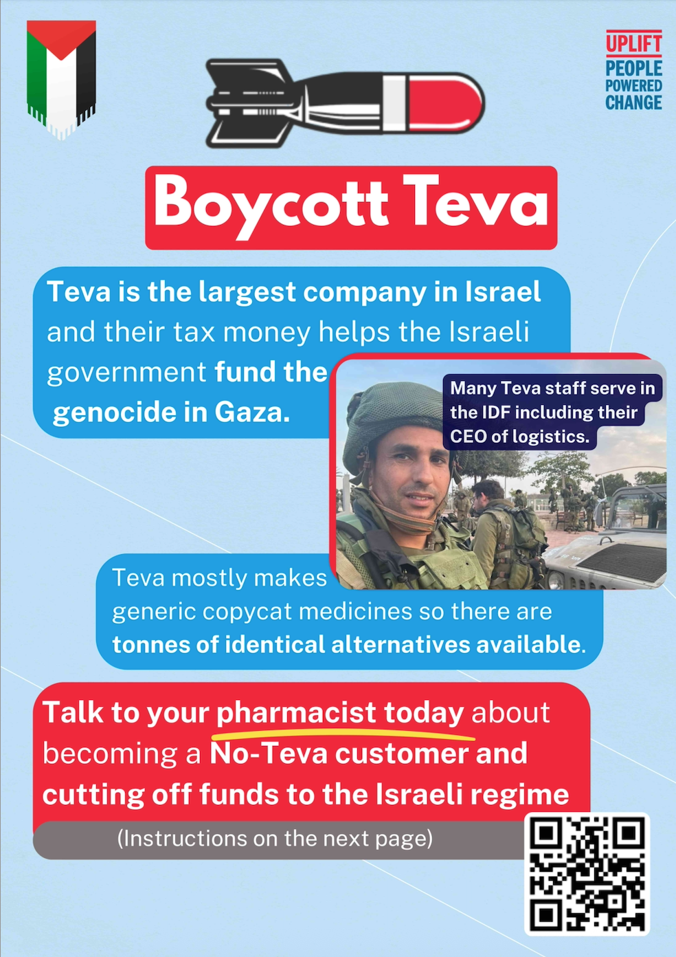 Boycott Teva products - leaflets