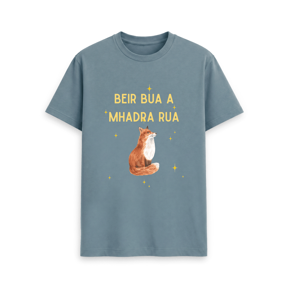 Stone Blue Printed T-shirt Front