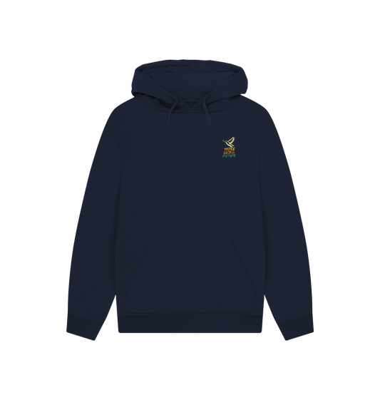 Navy Printed Hoody Front