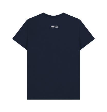 Navy Blue Printed T-shirt Back