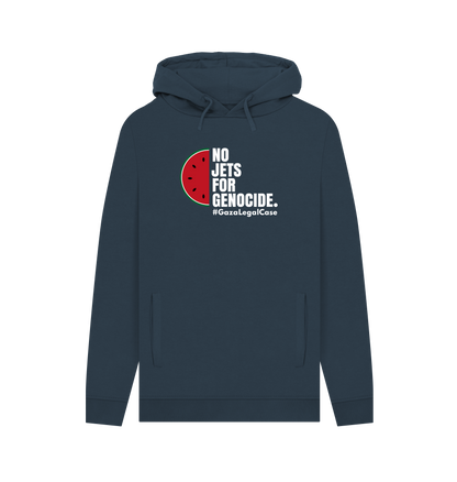 Navy Printed Hoody Front