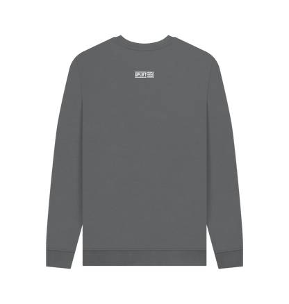 Slate Grey Printed Sweater Back