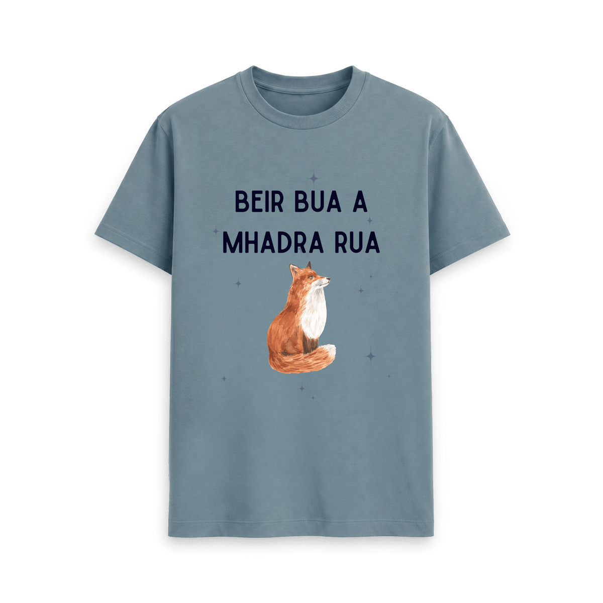 Stone Blue Printed T-shirt Front