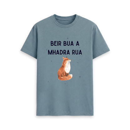 Stone Blue Printed T-shirt Front