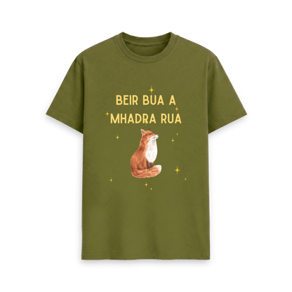 Moss Green Printed T-shirt Front