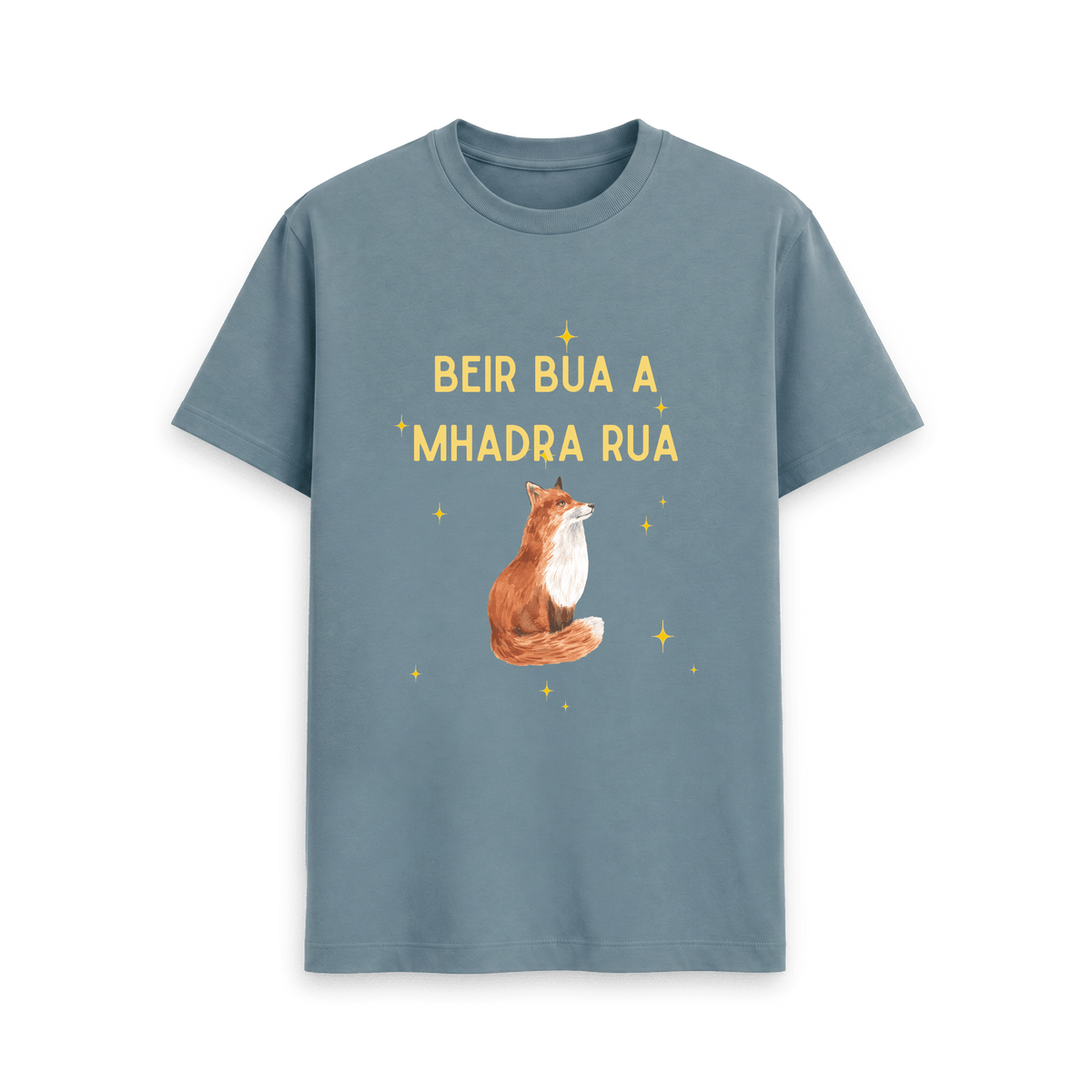 Stone Blue Printed T-shirt Front