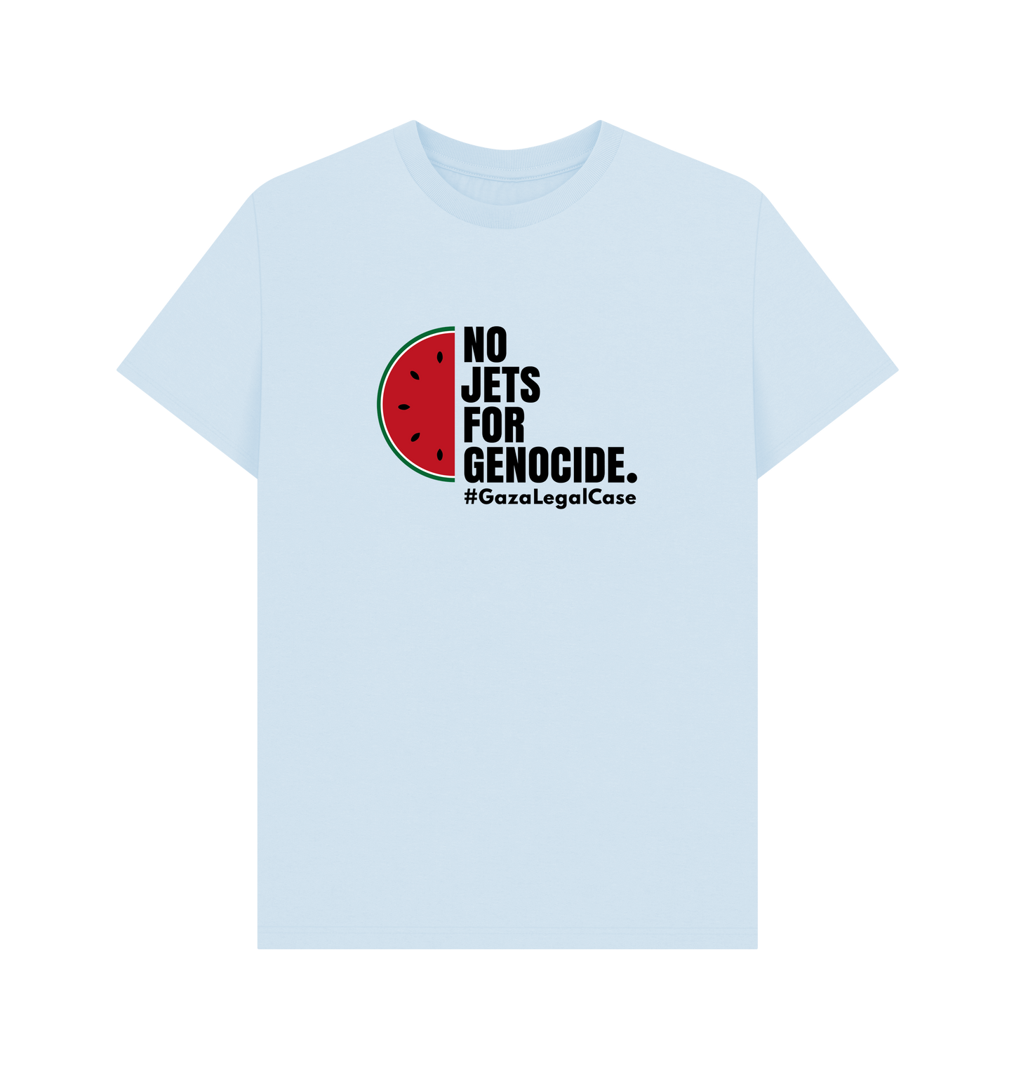 Sky Blue Printed T-shirt Front