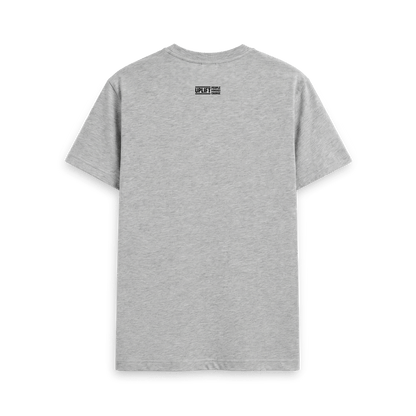 Athletic Grey Printed T-shirt Back
