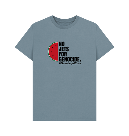 Stone Blue Printed T-shirt Front