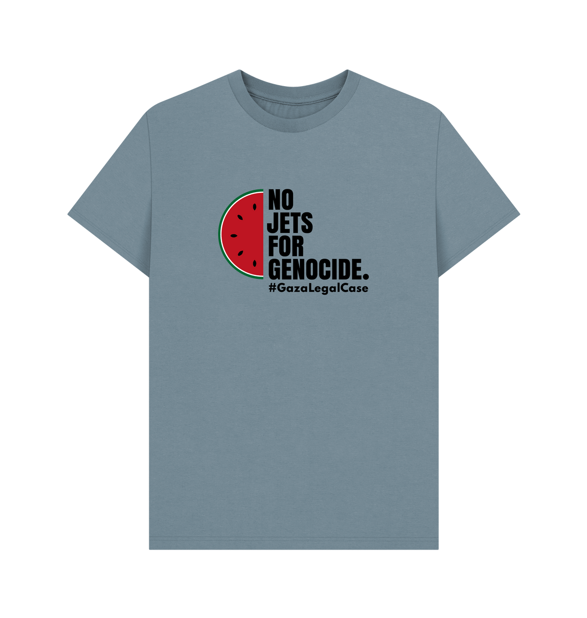 Stone Blue Printed T-shirt Front