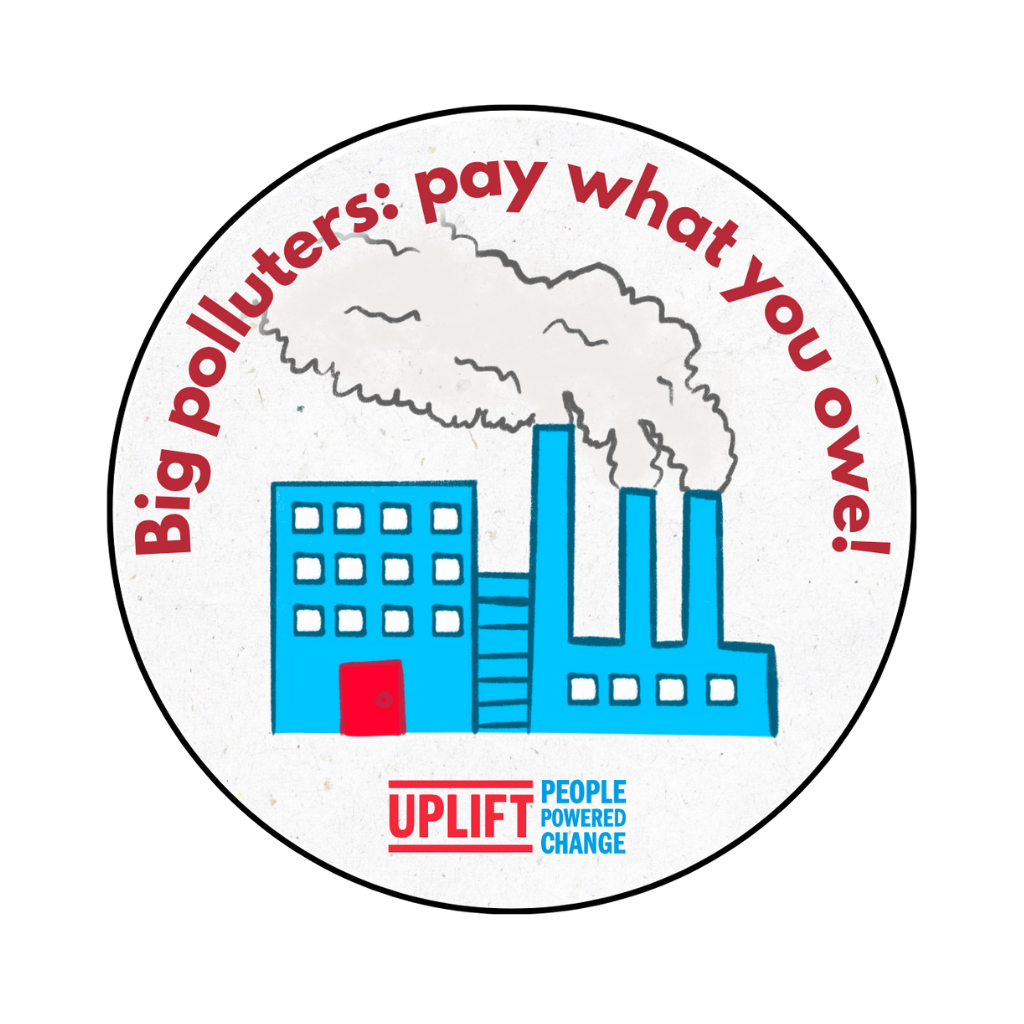 Big polluters pay what you owe Sticker
