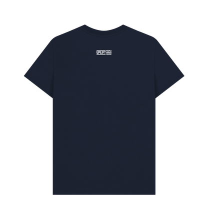 Navy Blue Printed T-shirt Back