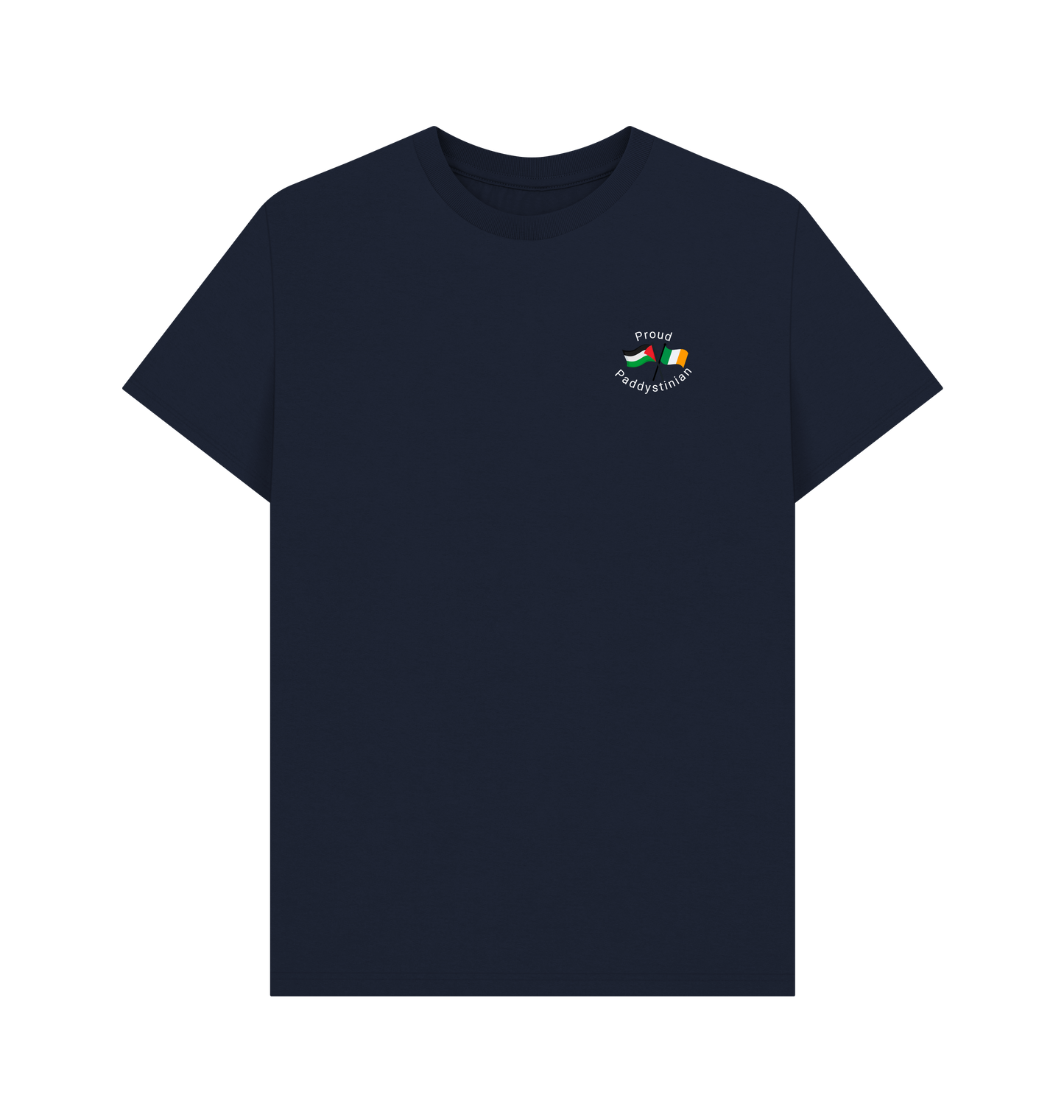 Navy Blue Printed T-shirt Front