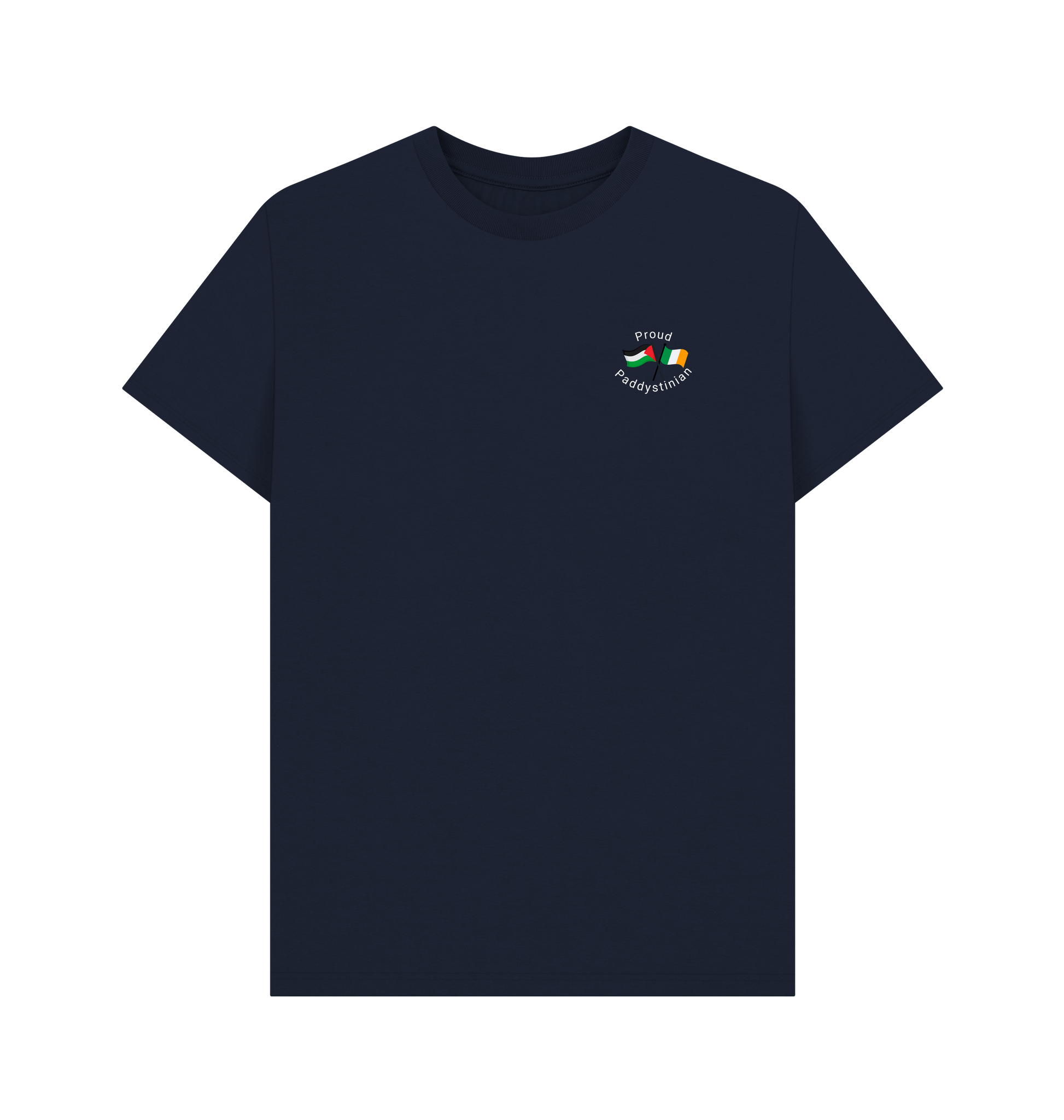 Navy Blue Printed T-shirt Front