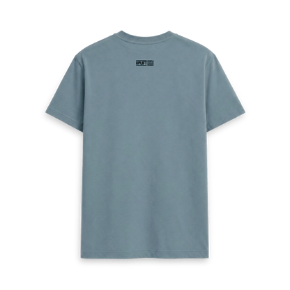 Stone Blue Printed T-shirt Back