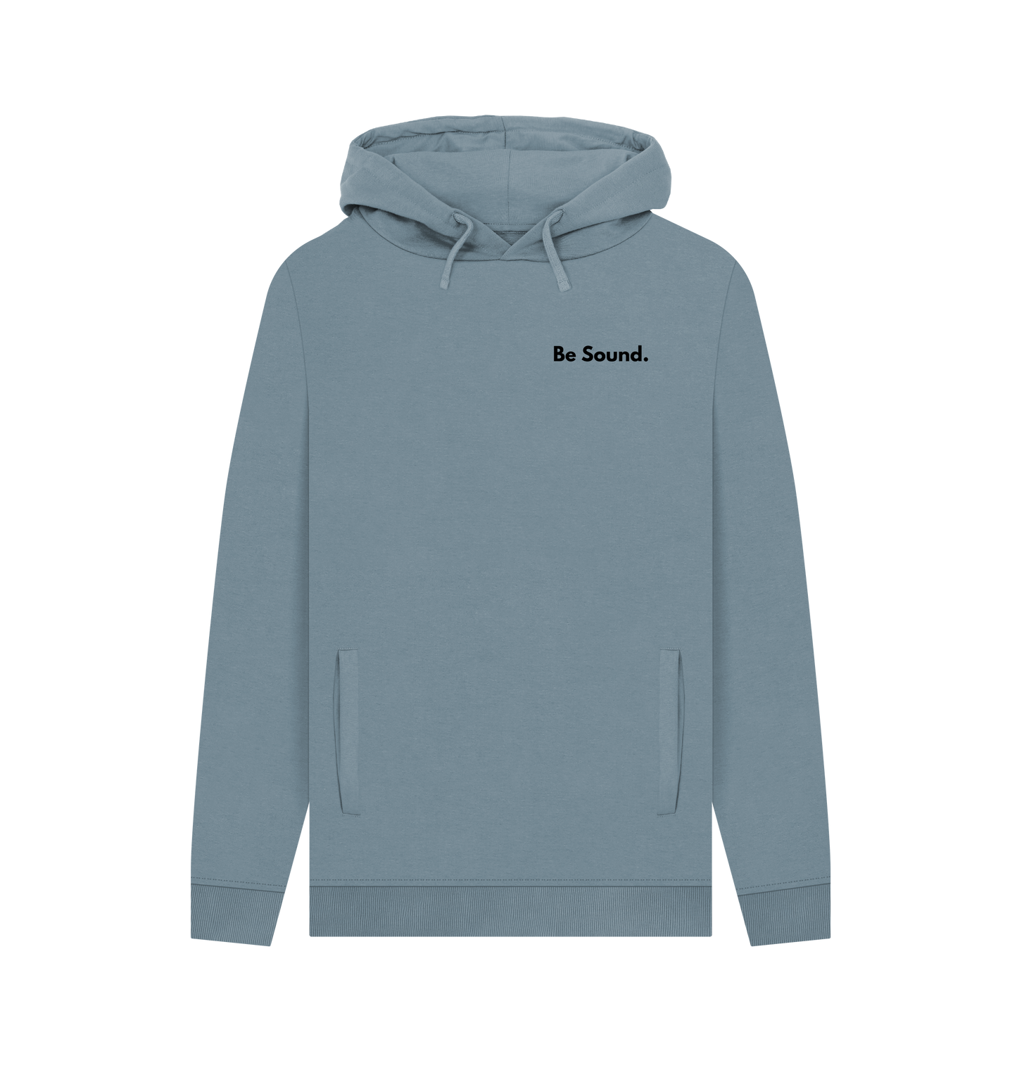 Stone Blue Printed Hoody Front