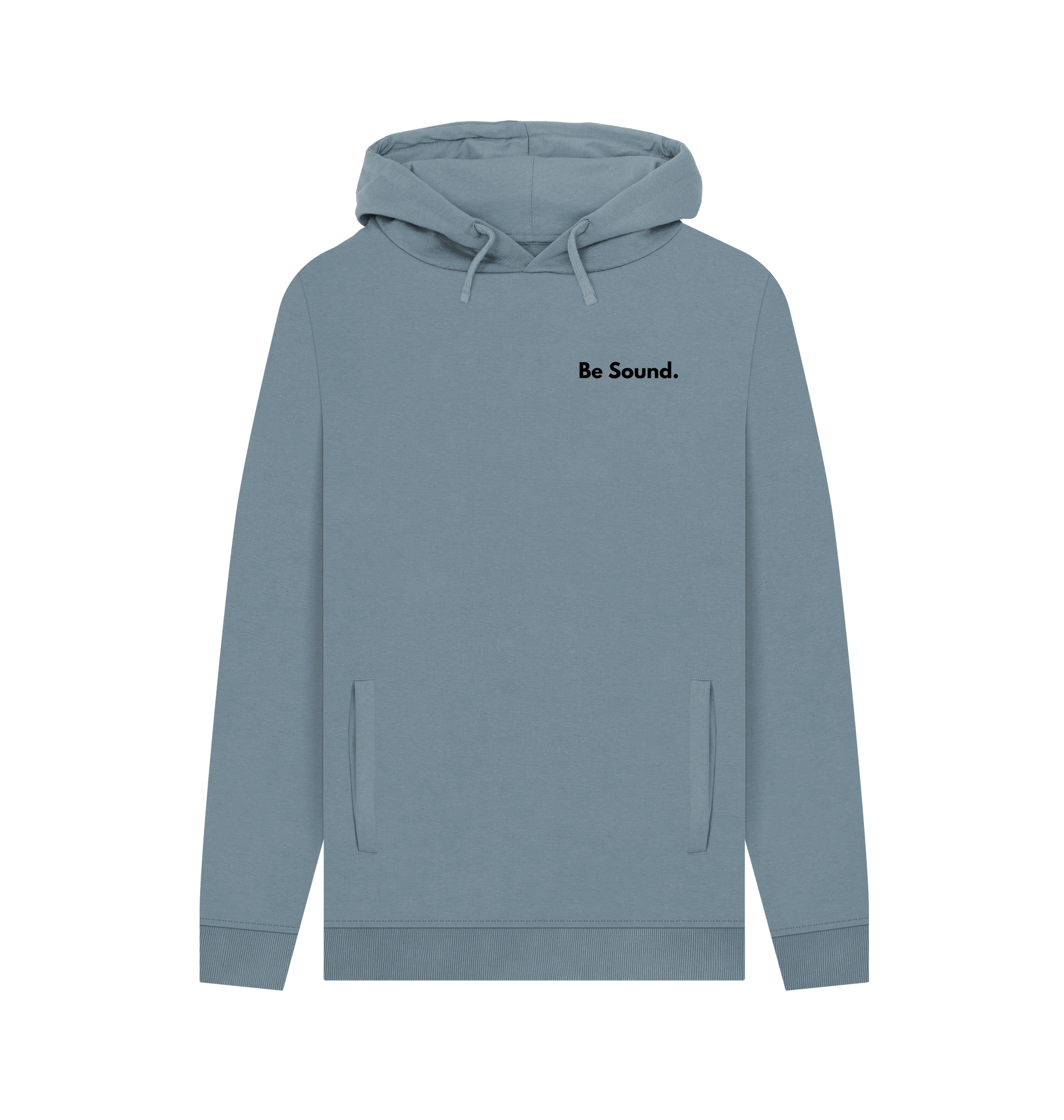 Stone Blue Printed Hoody Front