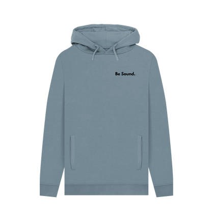 Stone Blue Printed Hoody Front