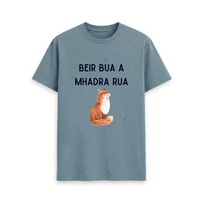 Stone Blue Printed T-shirt Front