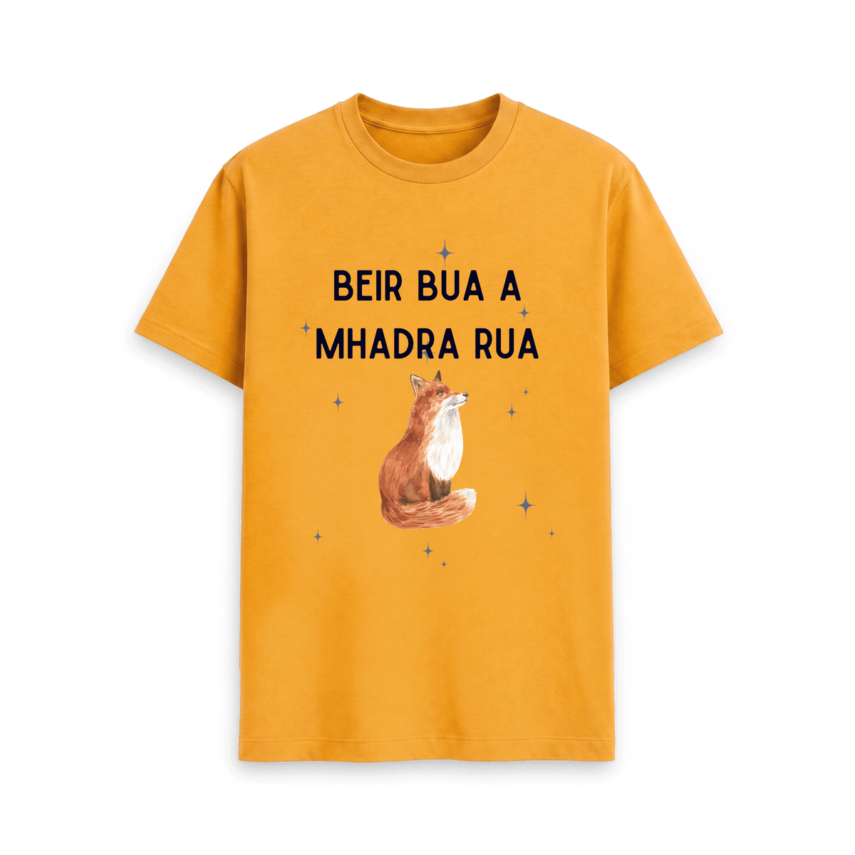 Mustard Printed T-shirt Front