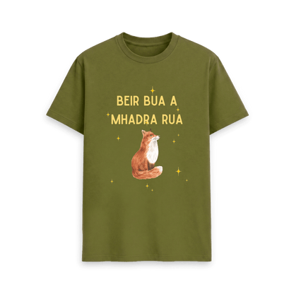 Moss Green Printed T-shirt Front