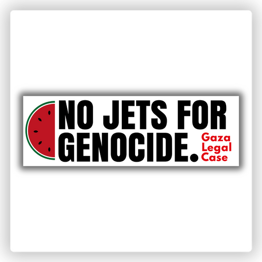 No Jets For Genocide Car Bumper Sticker