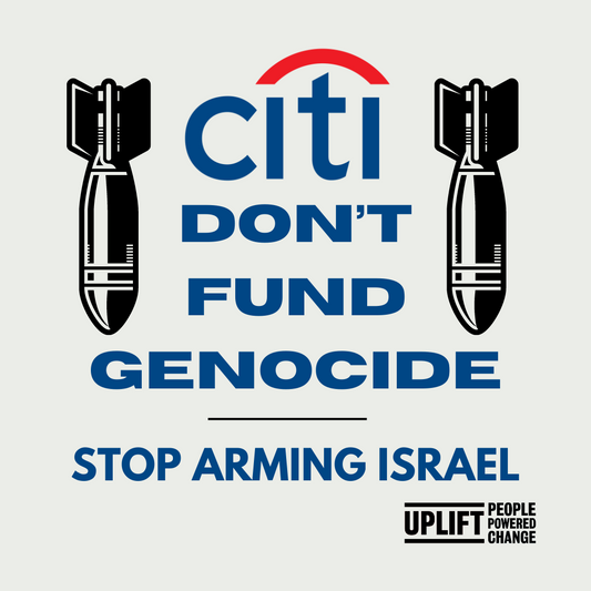 Citi stop funding genocide Sticker