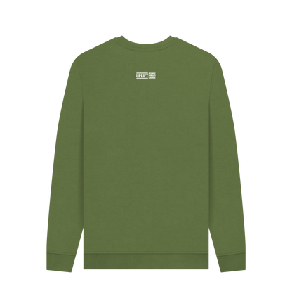 Khaki Printed Sweater Back