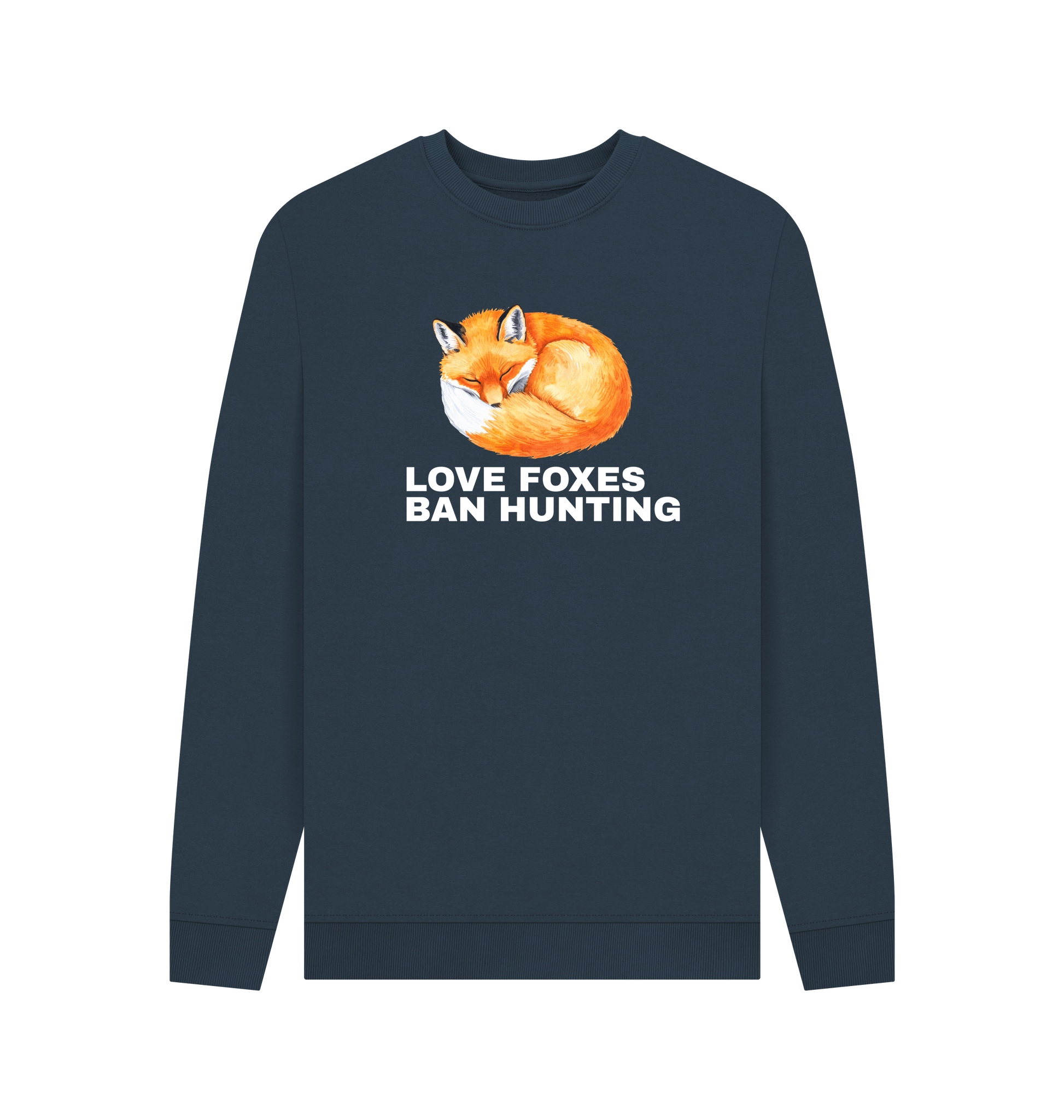 Navy Blue Printed Sweater Front