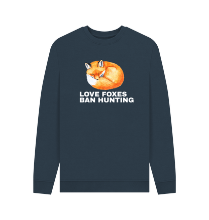 Navy Blue Printed Sweater Front