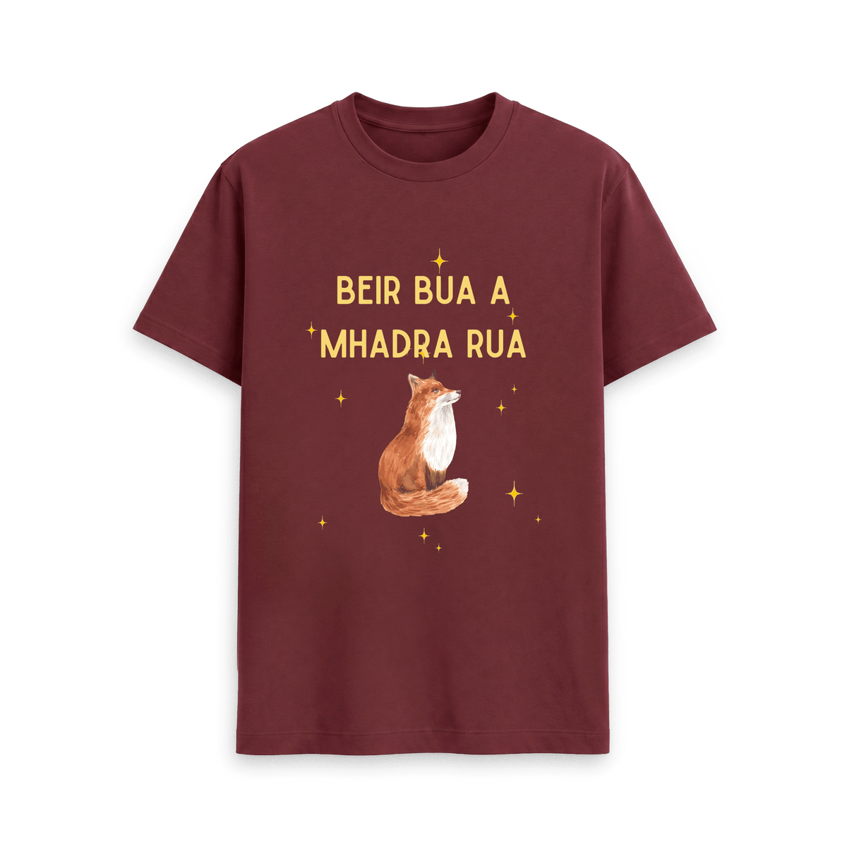 Red Wine Printed T-shirt Front