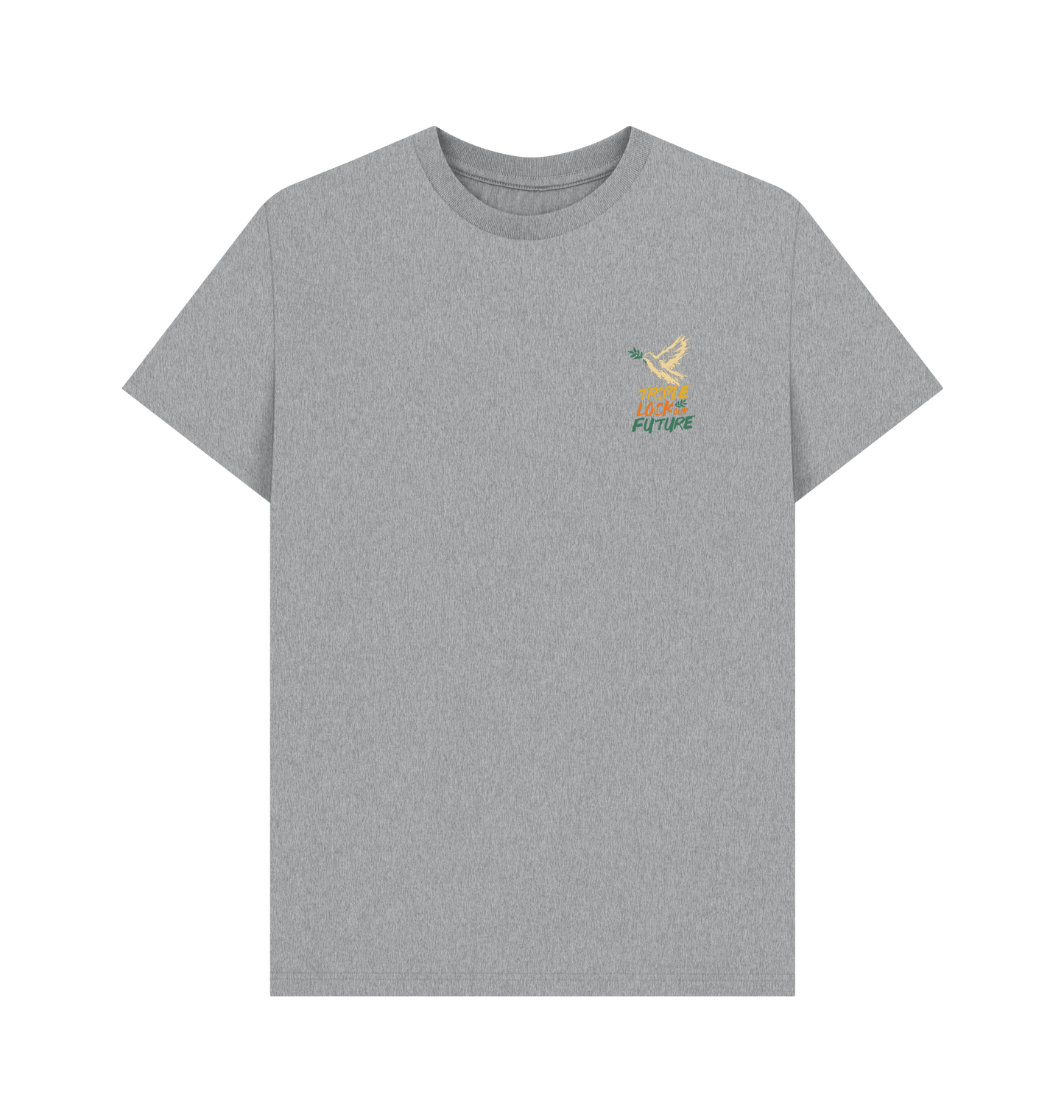 Athletic Grey Printed T-shirt Front