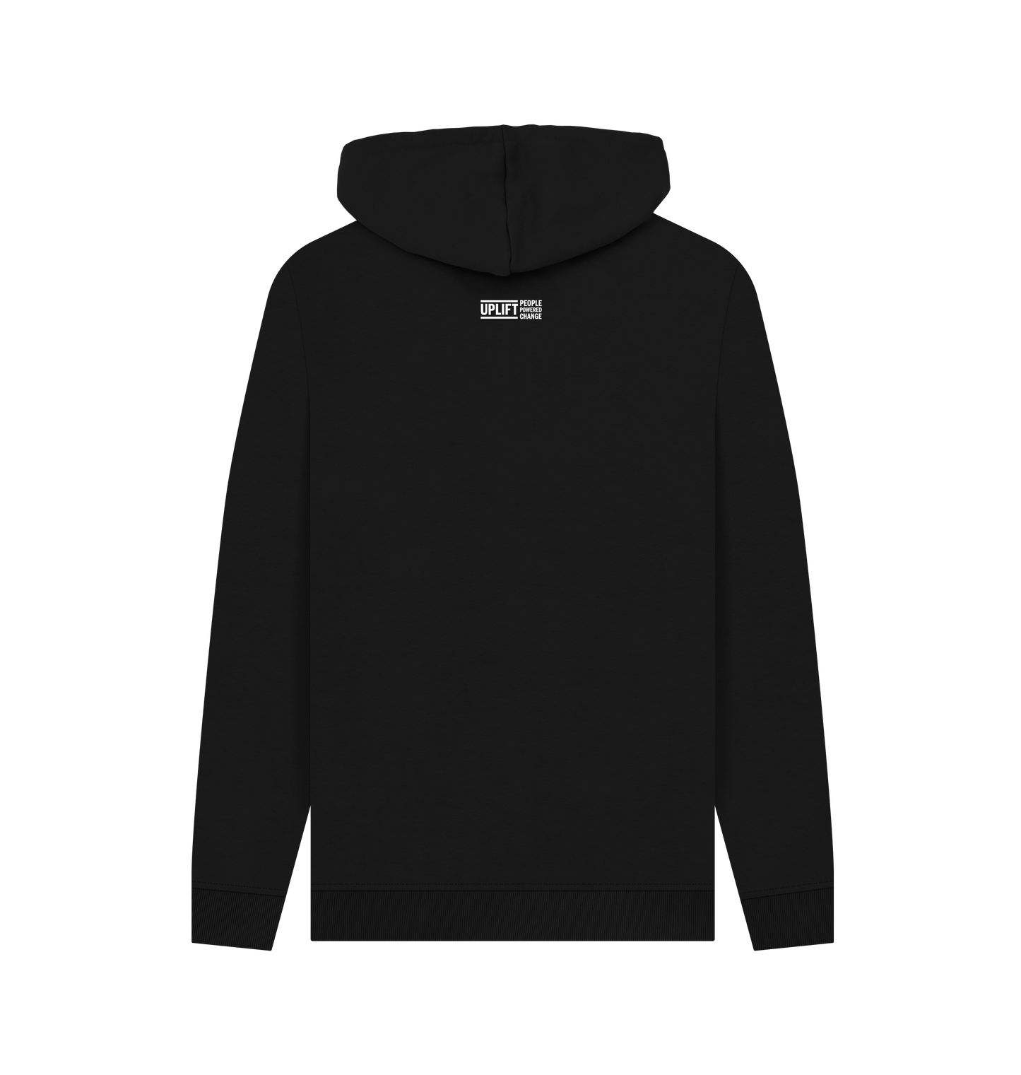 Black Printed Hoody Back