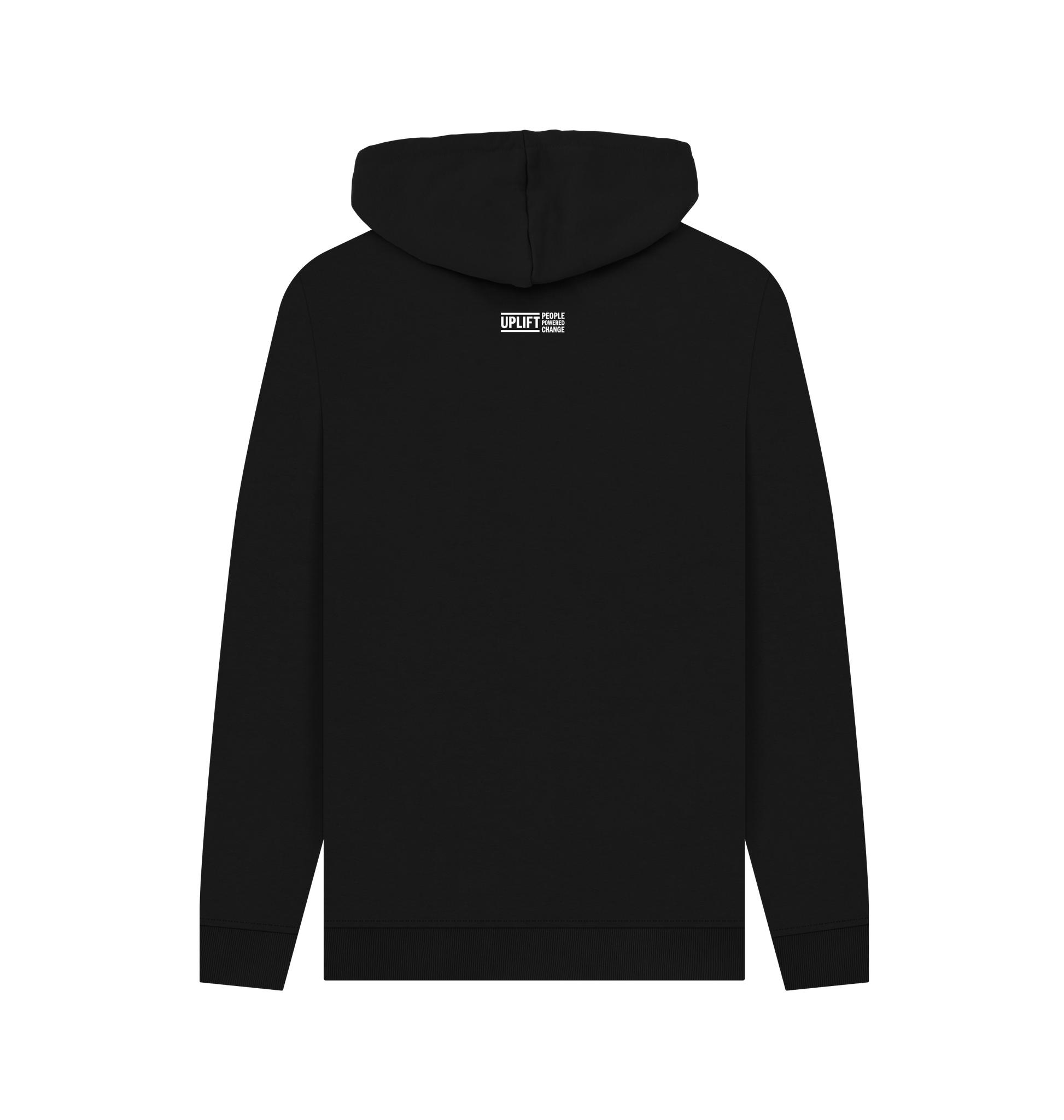 Black Printed Hoody Back