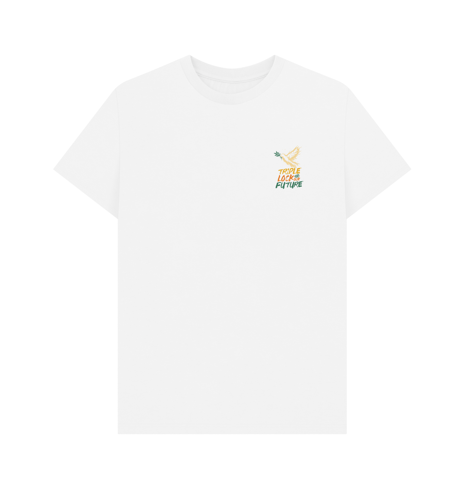 White Printed T-shirt Front
