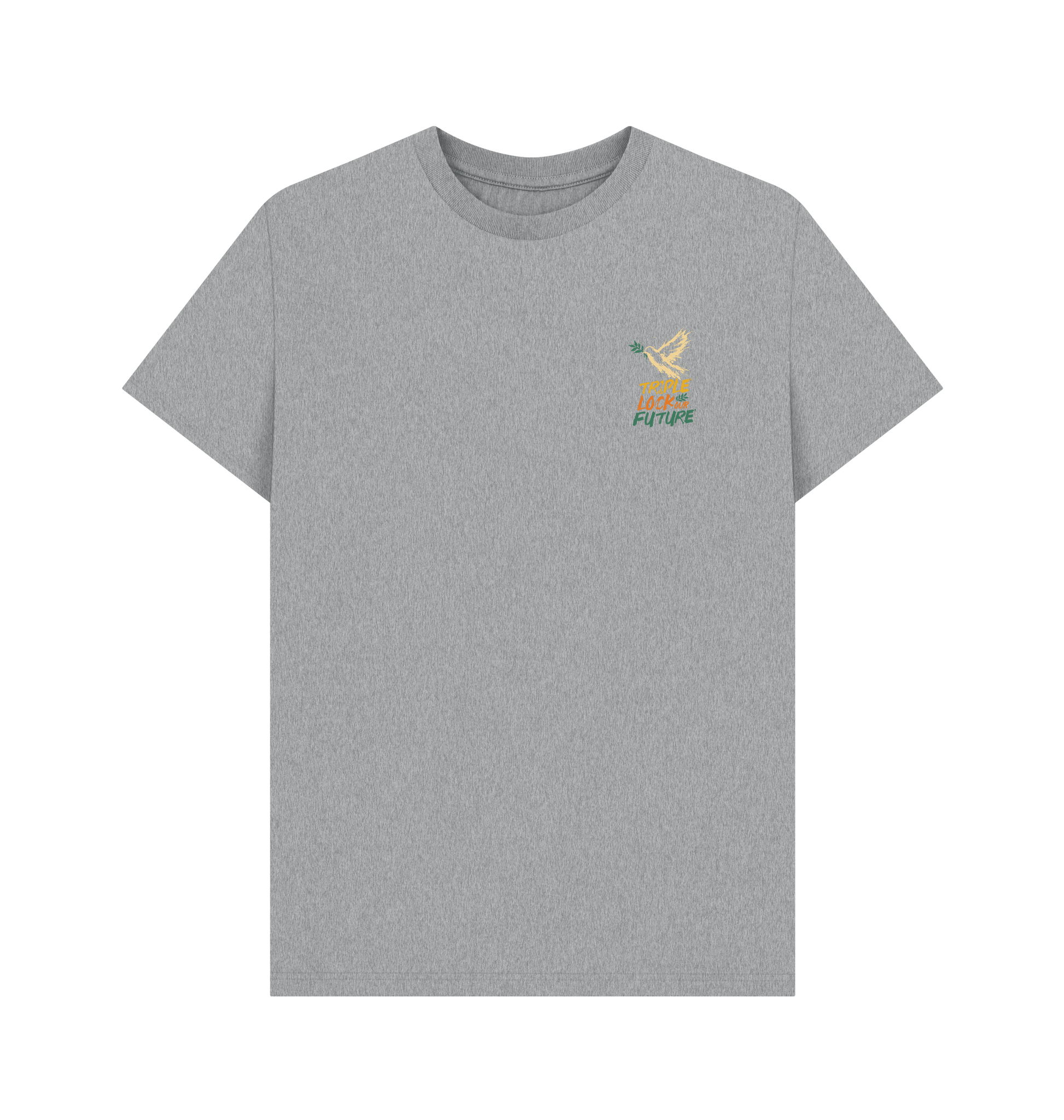 Athletic Grey Printed T-shirt Front