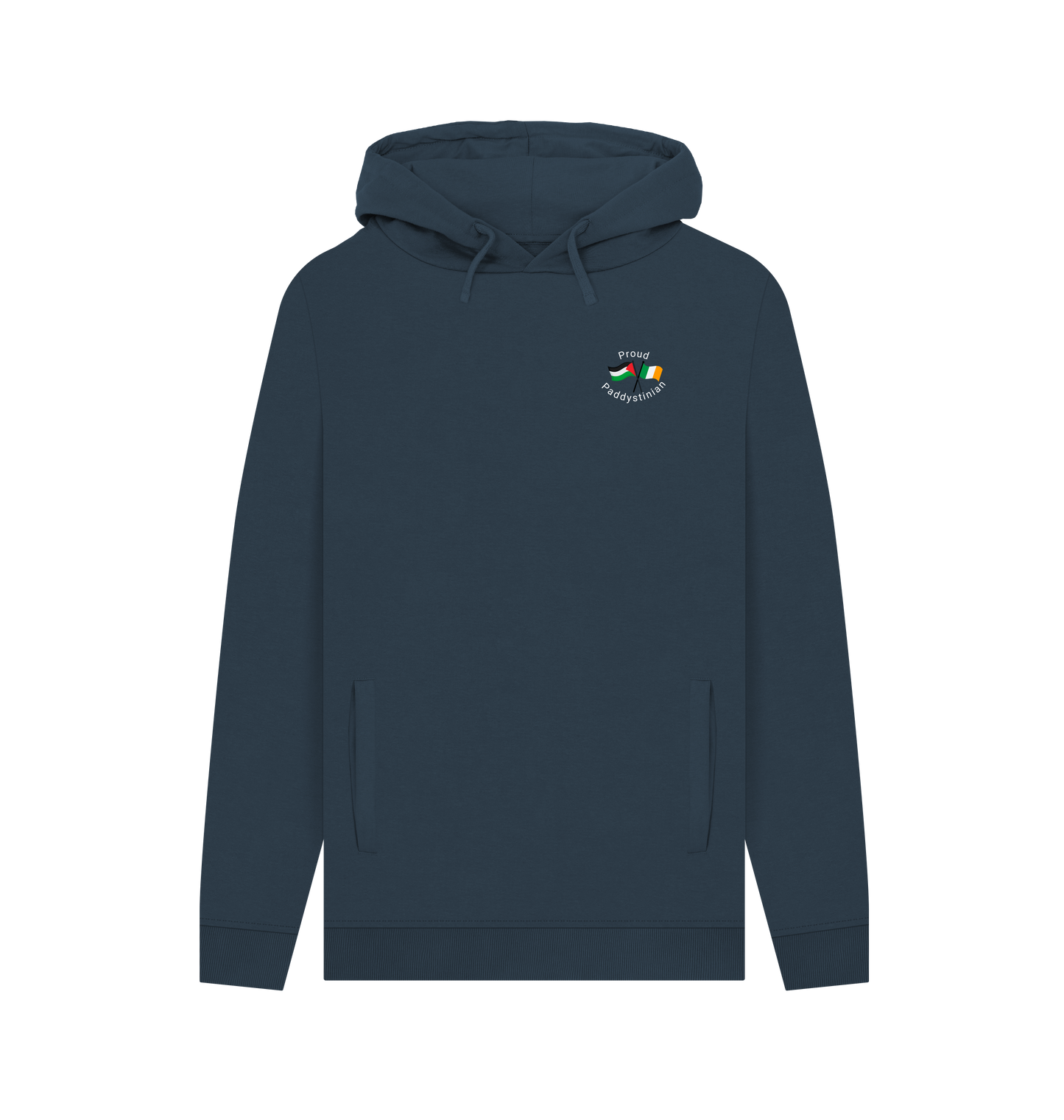 Navy Printed Hoody Front