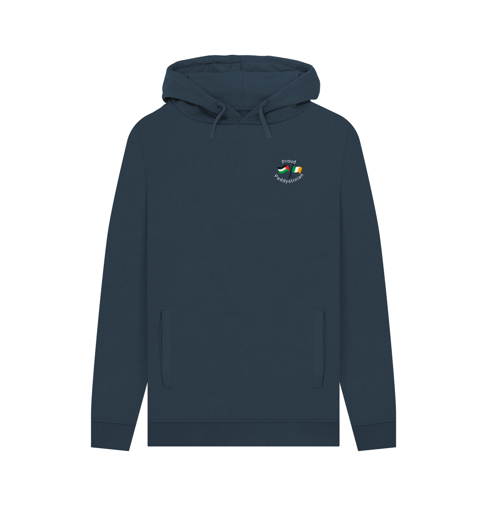 Navy Printed Hoody Front